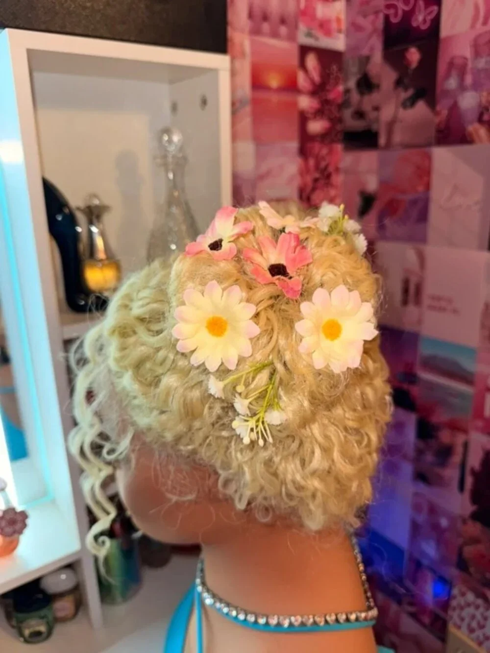 613 Blonde Lace Front Wig Double Bun Style | Floral